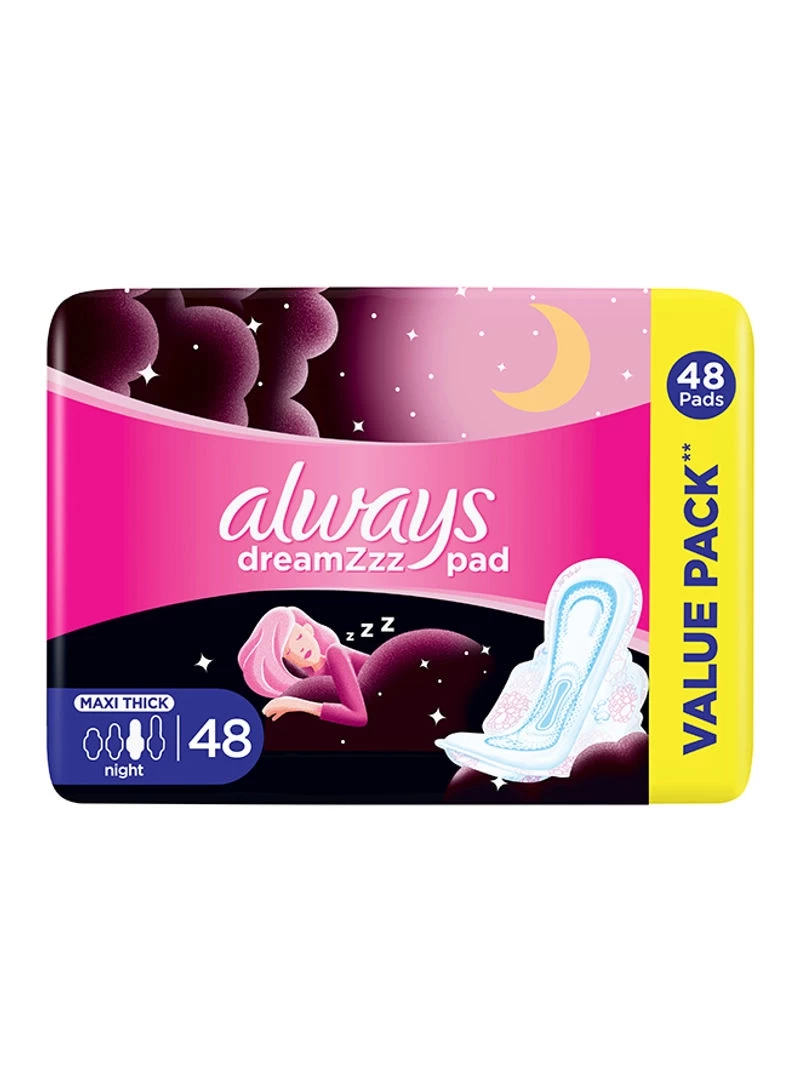 Buy Always Dreamzz Pad Cotton Maxi Thick Sanitary Pads With Wings 7 Count  Online