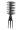  3-In-1 Anti-Static Styling Hairdressing Comb Black 20.4 x 6.8centimeter