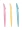  3-Piece Eyebrow And Facial Hair Trimmer Set Pink/Yellow/Blue