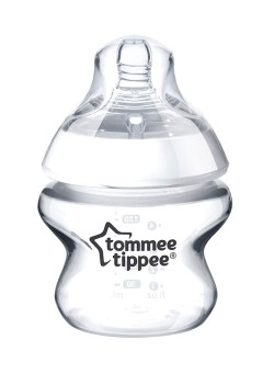 tommee tippee Closer To Nature Feeding Bottle, 0-2 M, 150 ml - Clear