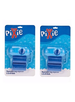 Pixie Pack Of 2 Disposable Bag Dispenser And Refill Rolls
