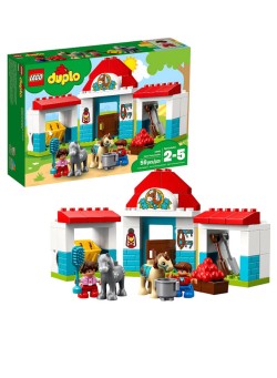 LEGO 59-Piece Duplo Town Farm Pony Stable Building Block Kit