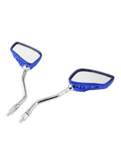 OUTAD 2-Piece Left Right Skeleton Skull Rearview Mirrors For Motorcycle