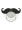 ANSELF Soft Silicone BPA Free Funny Mustache Pattern Soother Pacifier