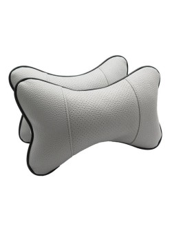  2-Piece Leather Car Neck Pillow