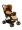 baby plus Single Baby Stroller - Kahki/Brown