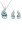 CJ 2-Piece Crystal Studded Pendant And Earrings Set Silver/Blue