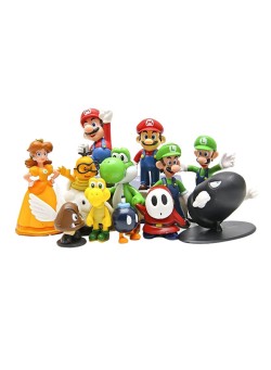 Pack of 12 Super Mario Series 3 Bros Statues
