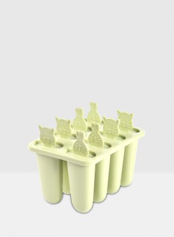 CYTHERIA 8-Cavity Bear Handle Ice Cream Mould Green 12.5x15.5x12centimeter
