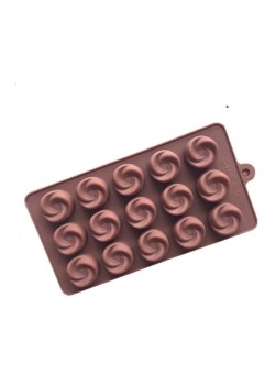 Sharpdo 15-Cavity Round Shaped Cake Mould Brown 21x10.5cm