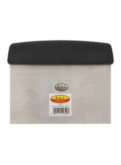RAJ Stainless Steel Dough Scraper Silver/Black 12x10cm