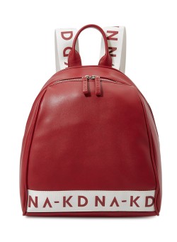 NA-KD Classic Logo Backpack Burgandy
