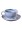 Sharpdo Cup And Saucer Set Blue/Gold Cup (5x8), Saucer (12.3x12.3)cm