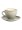 Sharpdo Kiln Coffee Cup And Saucer Set Grey Cup(13x10.5x7.5), Plate(16x16)cm