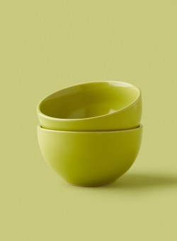 noon east Stoneware 5.5 inch Green 2 - Piece Bowls Green 2 - Piece Bowls