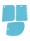 SOWUGI 3-Piece Cake Scraper Set Blue 12x8centimeter