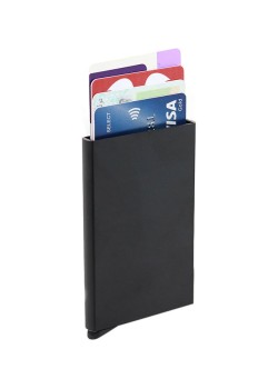 Chase Plus Full Aluminium Business Card Holder Black