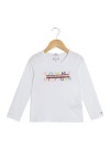 TOMMY HILFIGER Embroidered Logo T-shirt White