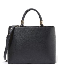 High Streets Structured Top Handle Tote Black
