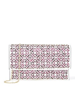 Jove All-Over Pattern Clutch Pink/White