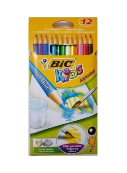 Bic Pack Of 12 Aquacolor Coloring Clutch Pencils Multicolour