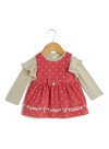 TOFFYHOUSE Infants T-Shirt and Dress Set Olive/Red