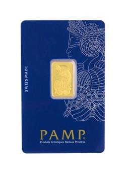Popley Suisse Pamp 24K (999.9) Gold Bar 5g