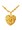 Beauenty 24 Karat Gold Heart Shape Pendant Necklace