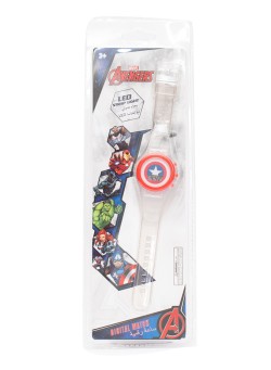MARVEL Boys Captain America Round Shape Plastic Digital Watch SA7210CA
