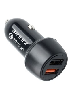 BREEZ Smart Drive QCIII Car Charger With Fast Charging PD Port And QC Ports