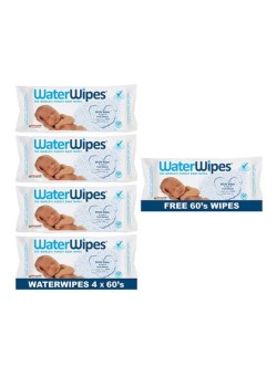 WaterWipes Baby Wipes Promo Pack 5x60, 300 Wipes