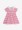 R&B Striped Peter Pan Collar Dress And Cap Sleeves Pink
