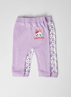 Moms Love Baby Bunny Print Cuffed Pants Assorted