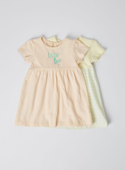 MINIKLUB Baby Spring Themed Dress (Pack of 2) Multi