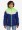 R&B Bomber Long Sleeves Hooded Jacket With Pocket Detail Cobalt/Green