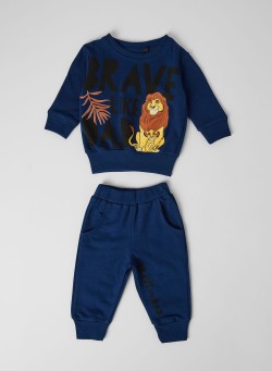 Hoppipola Baby Lion King Sweatshirt and Joggers Set Blue