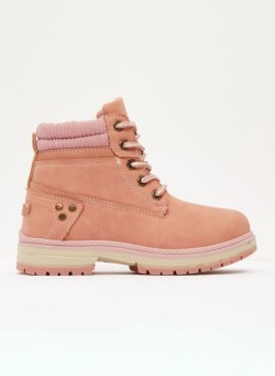 shoexpress Girls Lace-Up Ankle Boots Pink