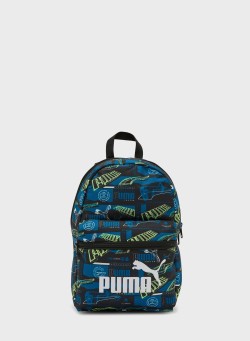 PUMA Small Phase Backpack 4x11x14 Inch Blue/Black/Green