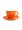Shuer Ceramic Coffee Cup And Saucer Matte Orange 200ml